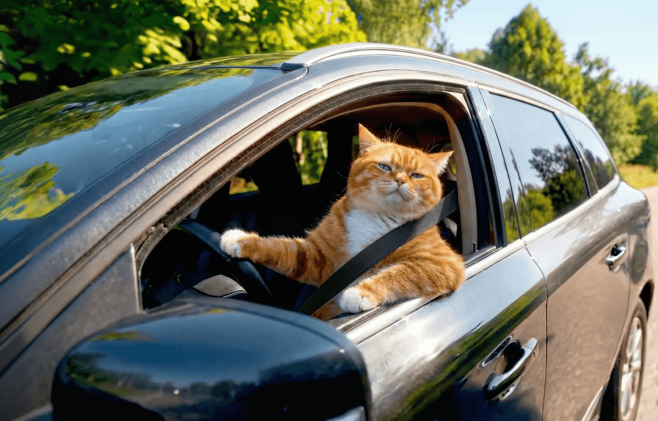 Kat in het bakkie